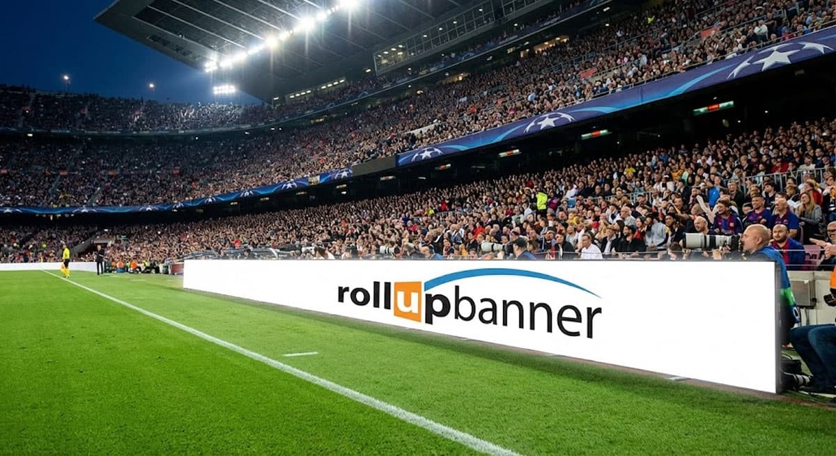 Skab stemning til kampdagen med sponsorbanner og beachflag til sportsarrangementer